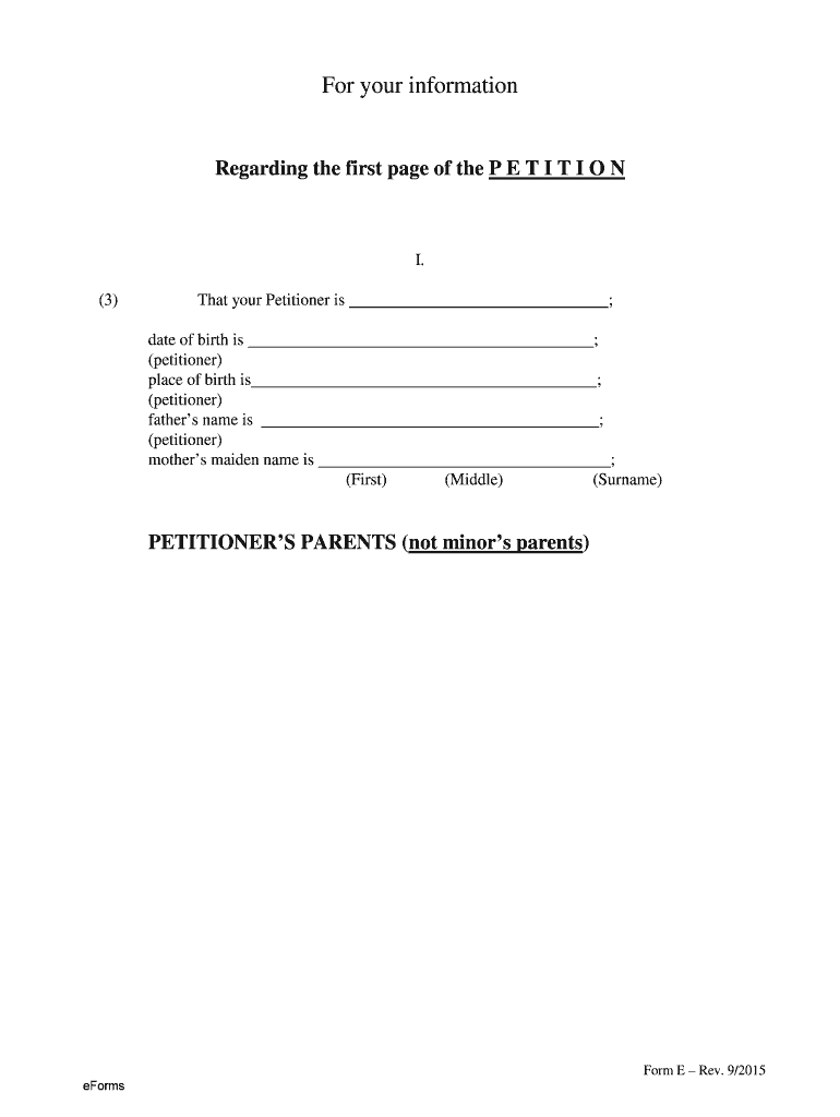 Petition to Domesticate and Enforce Out of State Custody Order  Form