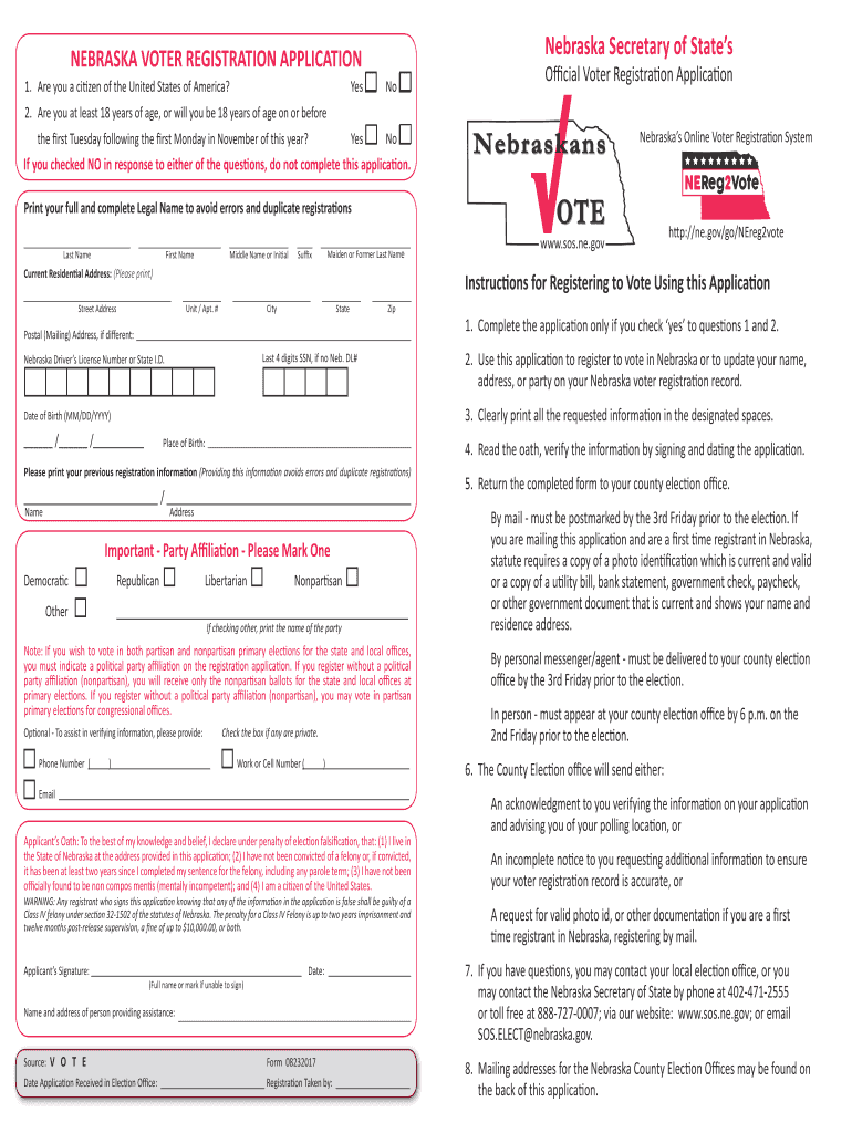 Voter Registration Wyoming Secretary of State  Form