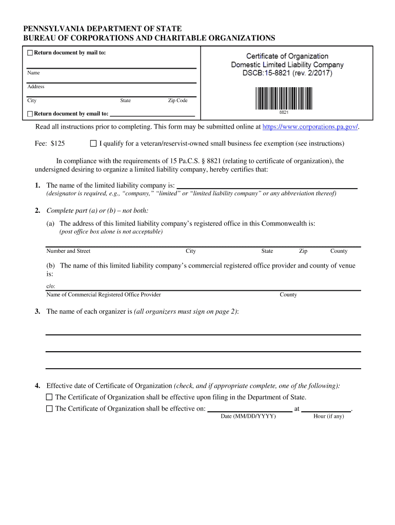 Foreign Registration Statement Pennsylvania Department of  Form