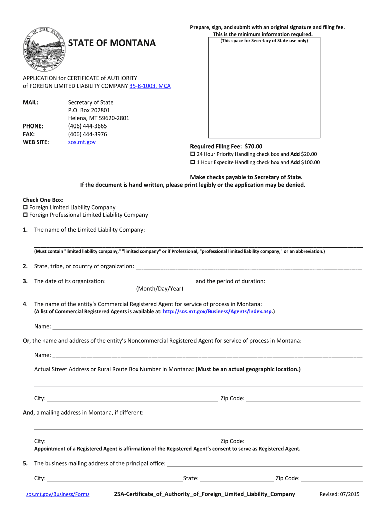 Application for Certificate of Withdrawal of Foreign Limited  Form