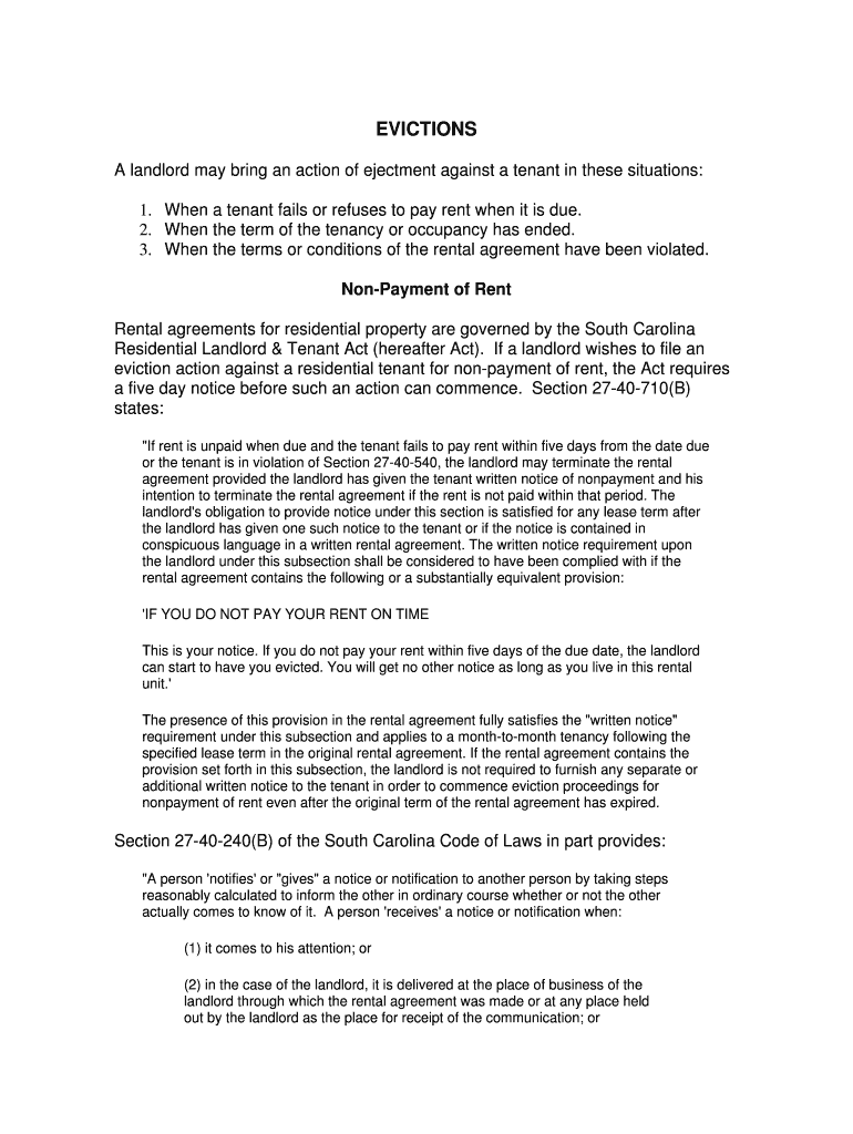 A Landlord May Bring an Action of Ejectment Against a Tenant in These Situations  Form