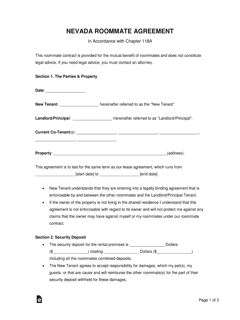 40 Roommate Agreement Templates & Forms Word, PDF