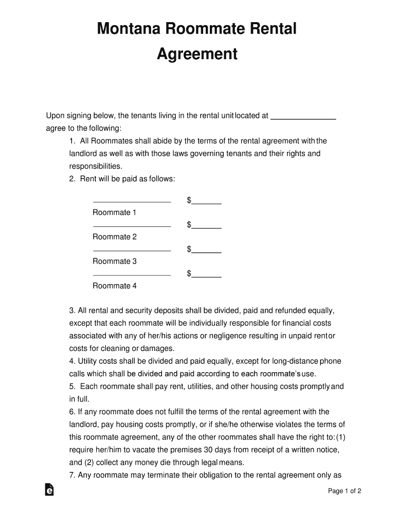 Reason for a Roommate Agreement and 9 Things to Include  Form