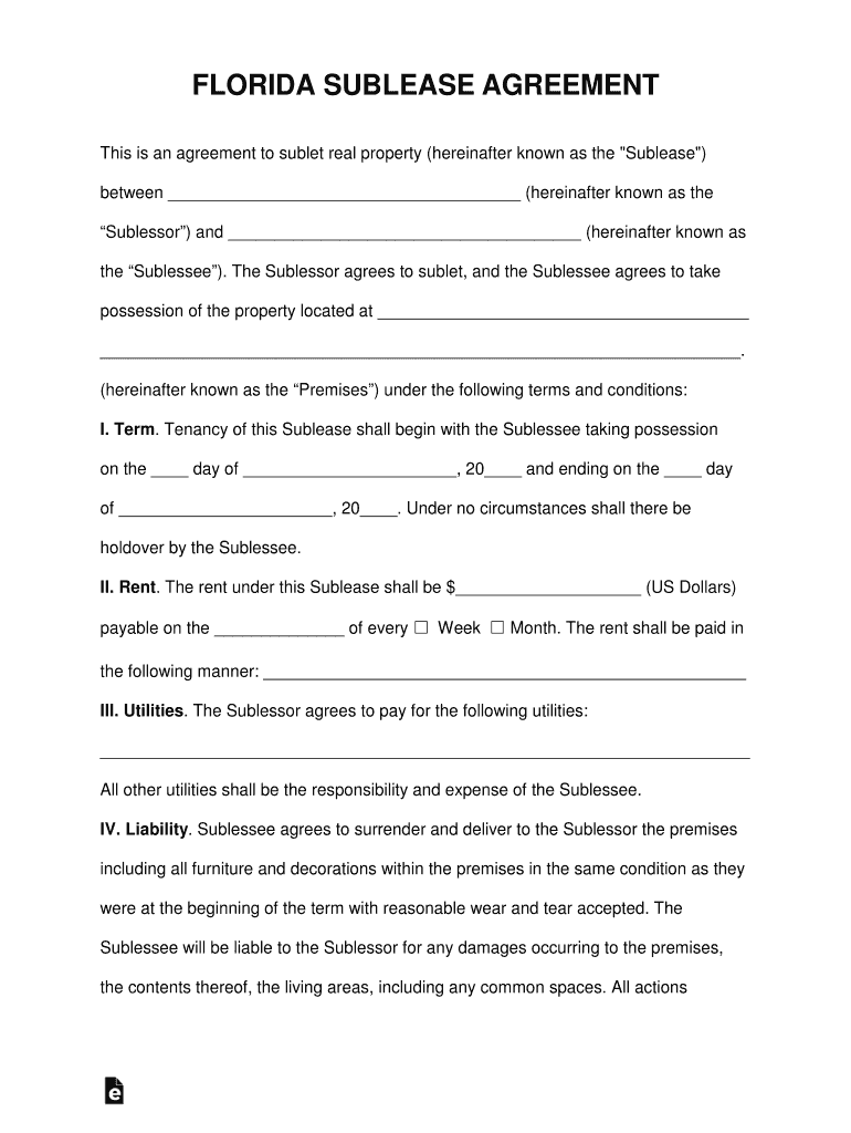 SUBLEASE AGREEMENT NO  Form