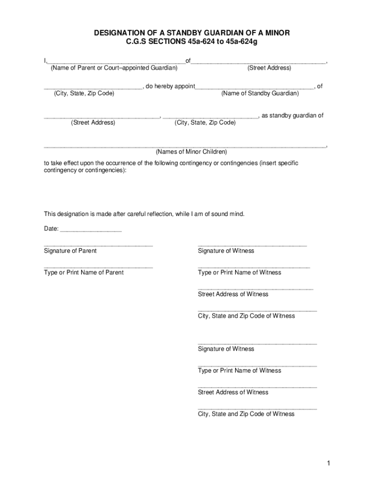 Connecticut Parental Minor Children Power of Attorney  Form