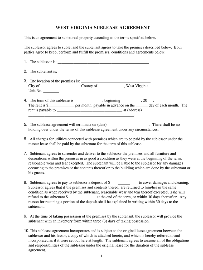 Hawaii Agreement to SubleaseSublet Templates Download  Form