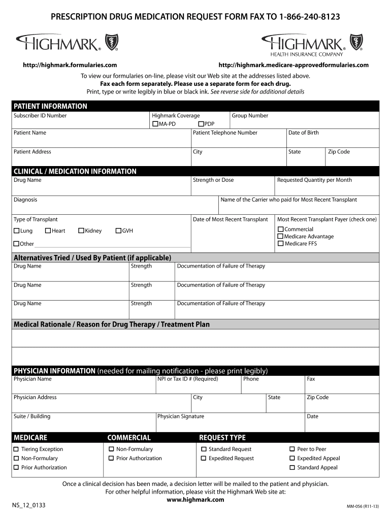 Prior Prescription RX Authorization Forms PDF Word