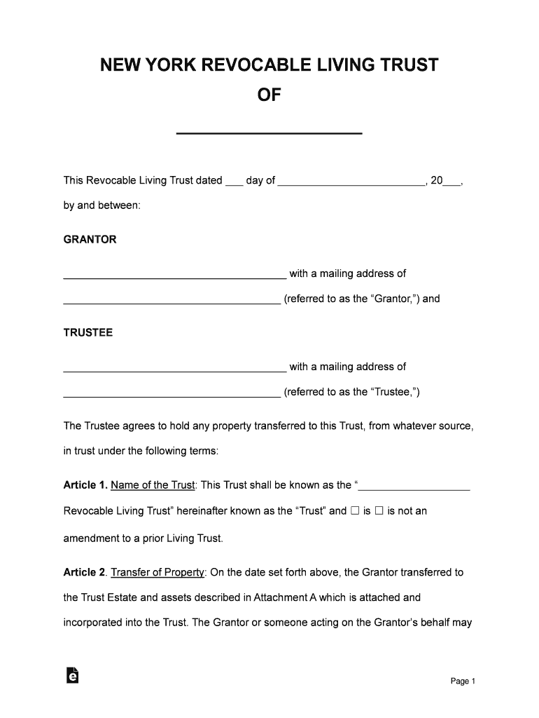 NYSBAThe Revocable Trust Revisited  Form