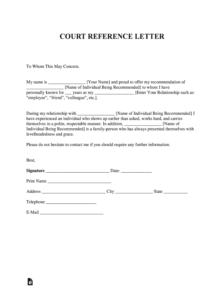 How to Write a Letter of Recommendation Fast Templates  Form