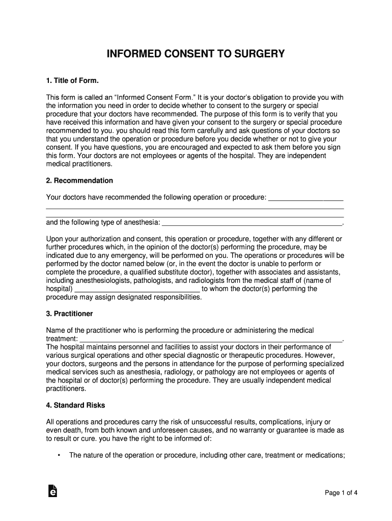 Informed Surgery Form