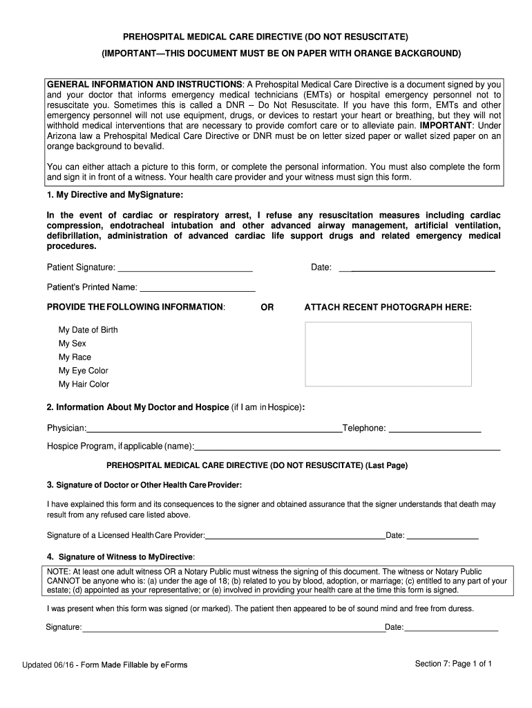  Do Not Resuscitate Form Edit Fill Create Download App Co 2016