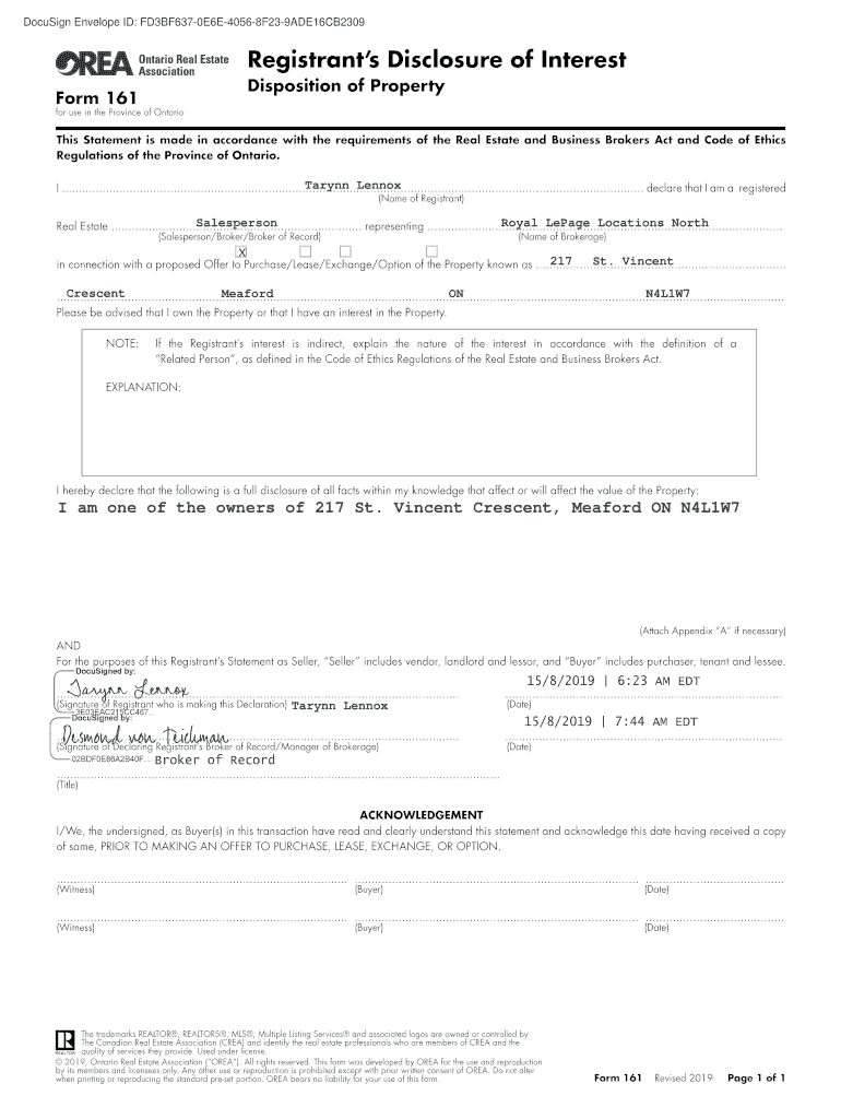 Form 161 Orea