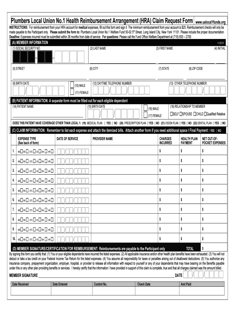  WF HRA Claim Form11 4 DOCX 2019-2024