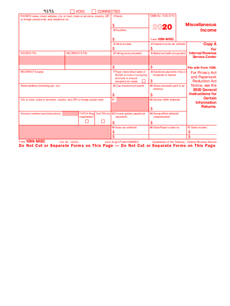 Form 1099 MISC Miscellaneous Income