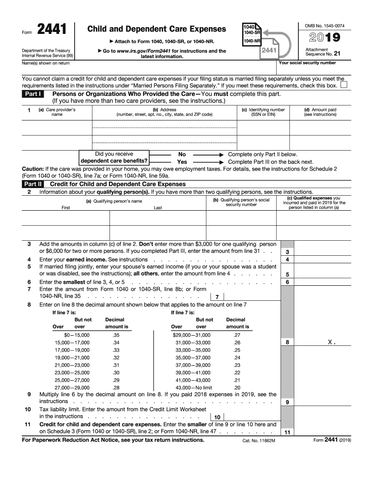 2019 2441 form