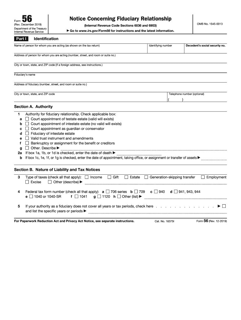 Irs Form 56