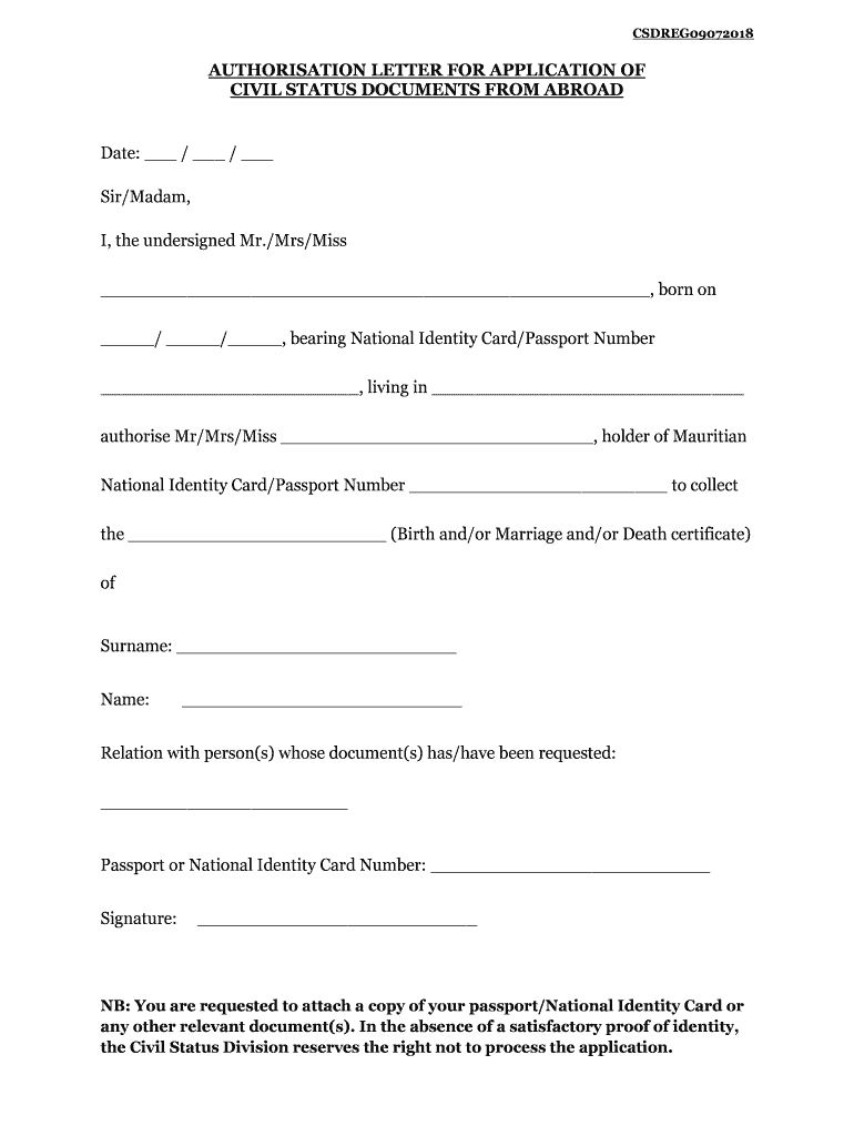 Applicatio Fill Civil Status  Form