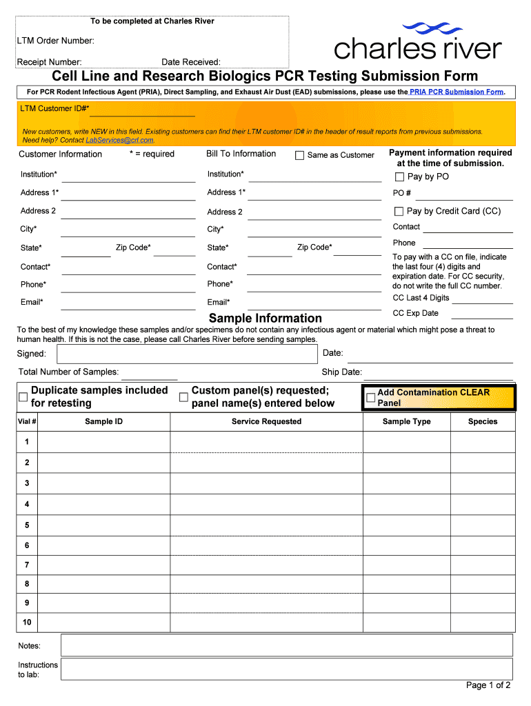 Get and Sign Pcr Testing Form