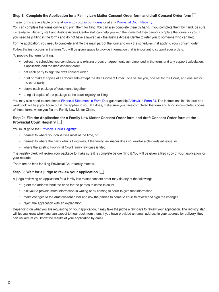 Preparing an Application for a Famiy Law Matter Consent Order 05 Pfa723 Pdf, Family Law Matter, Consent Order, Preparing an Appl  Form