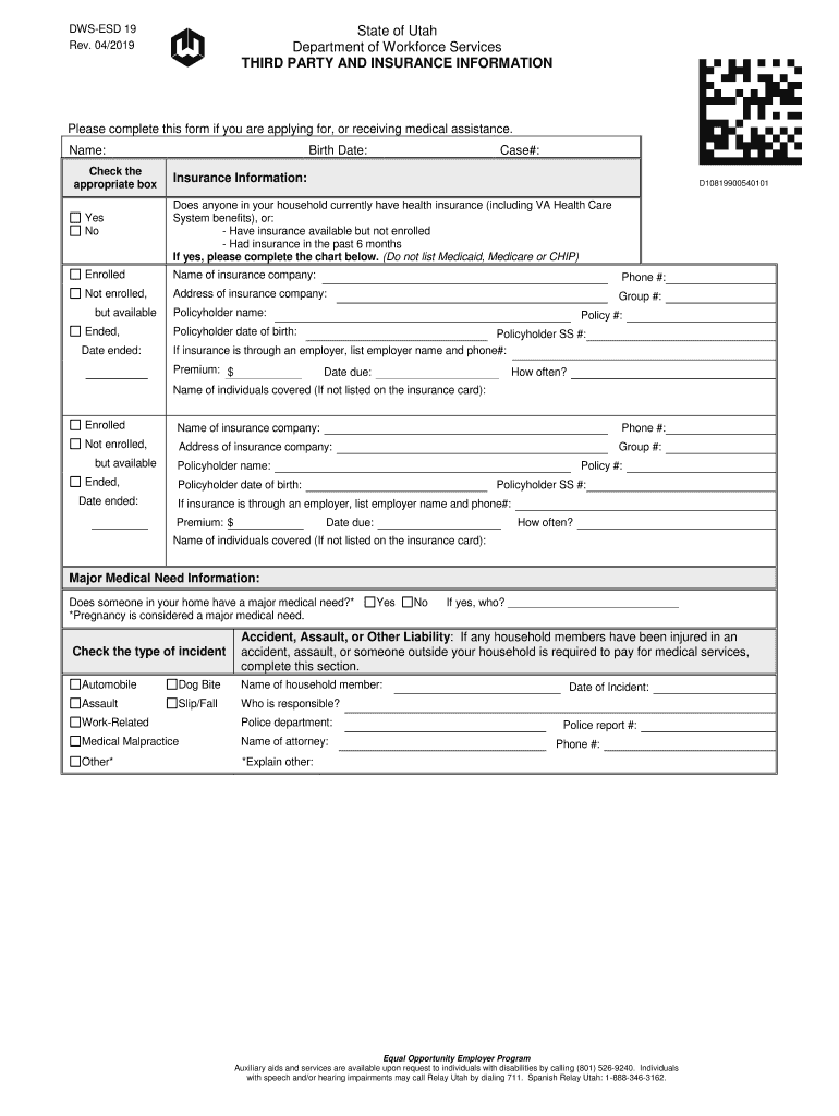  Utah Form 19 2019-2024