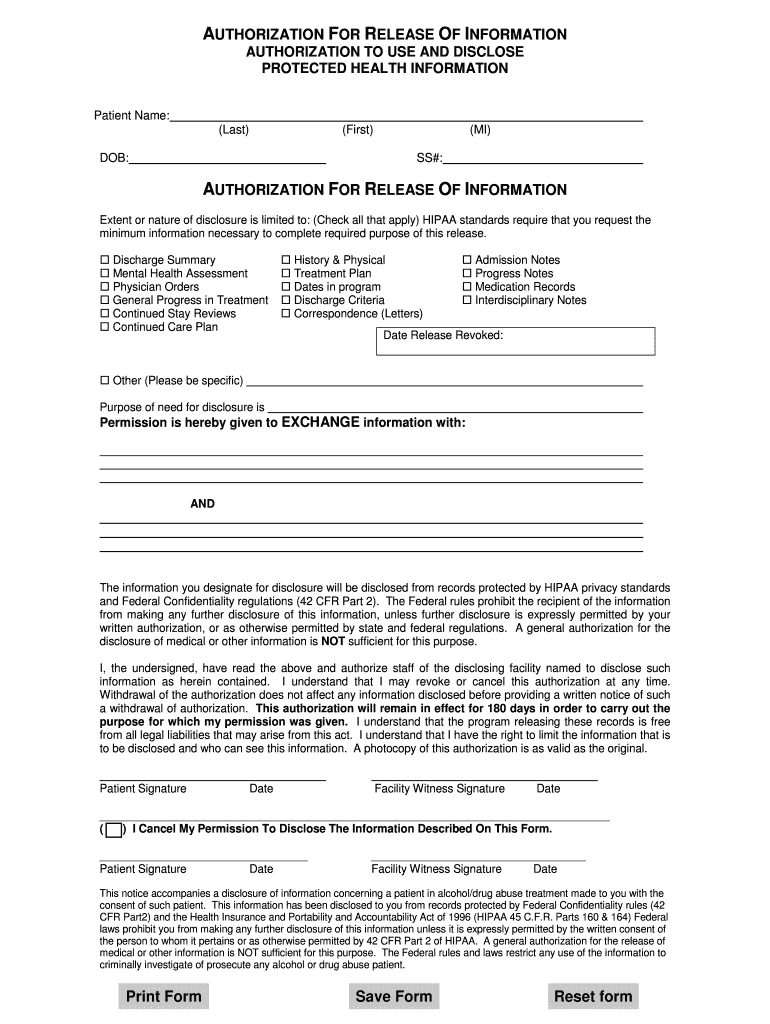 93 DBHDS AUTHORIZATION for USEDISCLOSURE of  Form