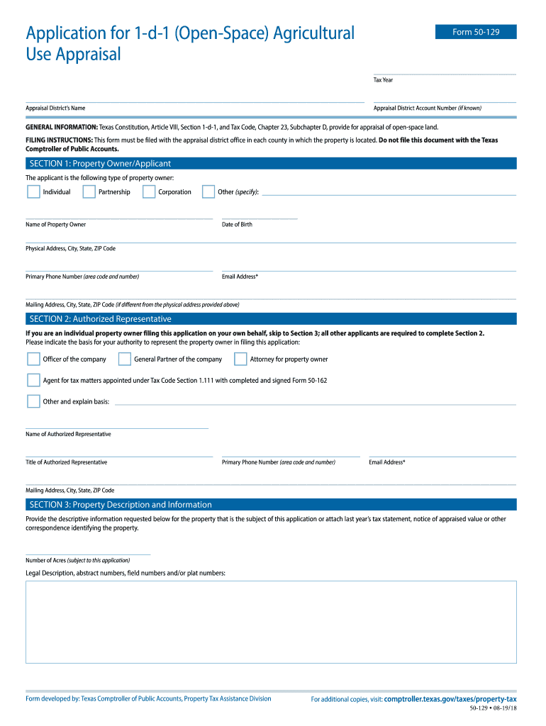 Texas Comptroller Form 50 129