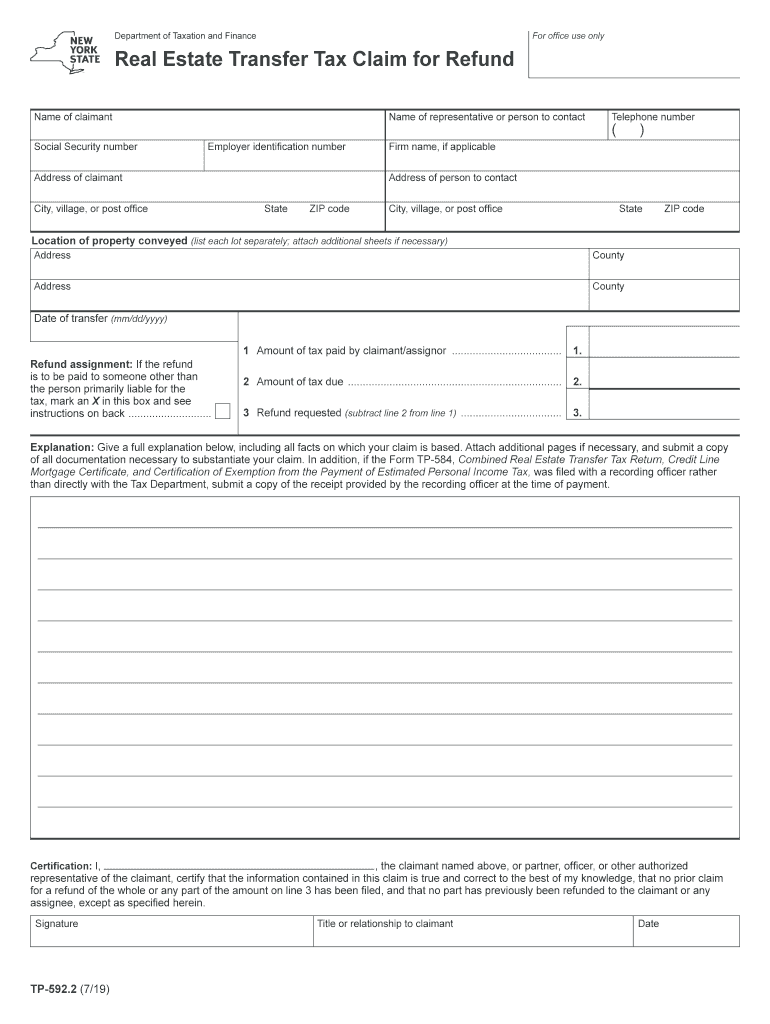 Ny Stater Realestate Tax Refund  Form