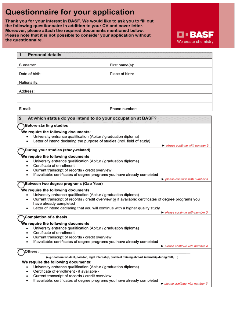  Attachment Internship Questionnaire Questionnaire, Internship, Students 2016-2024