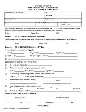 School Attendance Letter Template