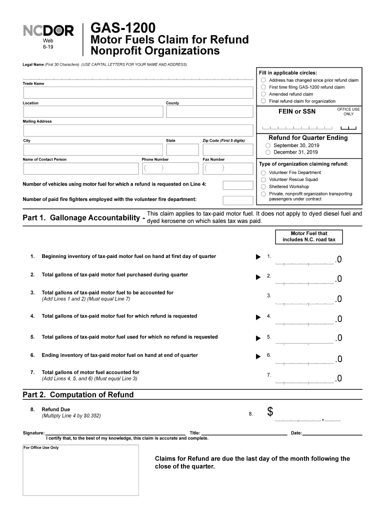  Gas 1200 Form Nc 2019