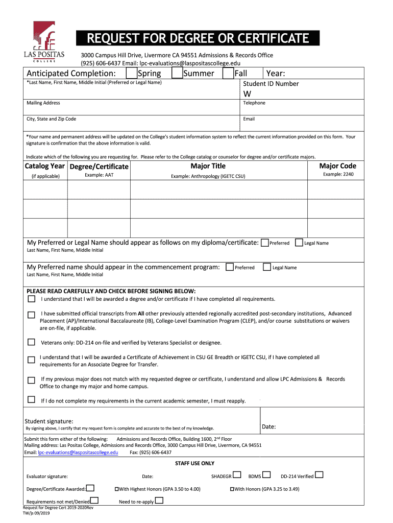  3 Request Letter for Issue Degree CertificateTop Form 2019