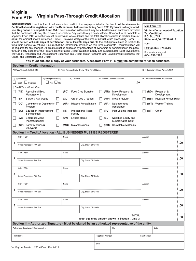 Virginia Fprm Pte  Form