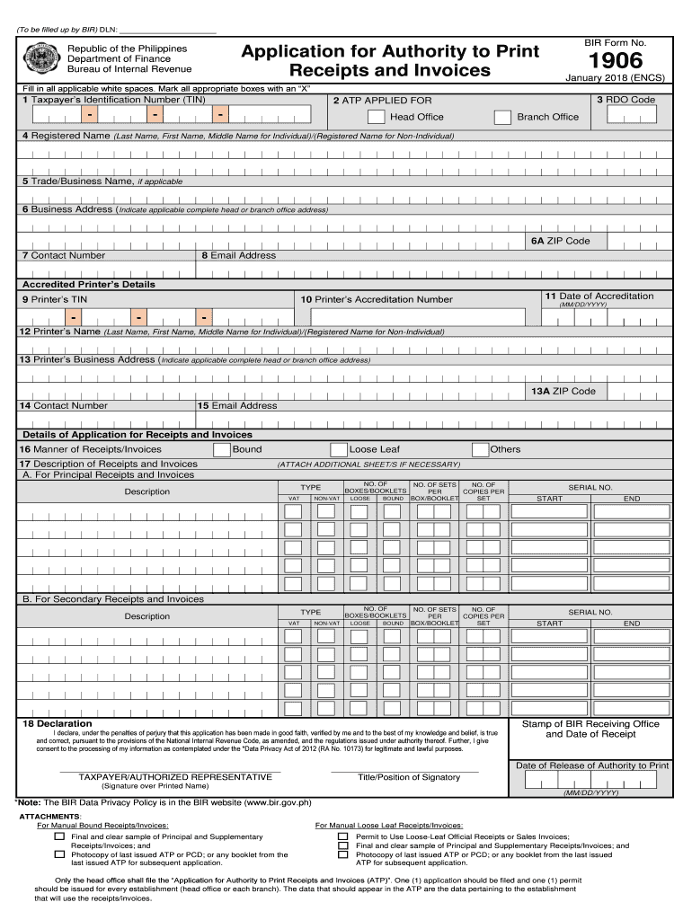 Bir Form 1906