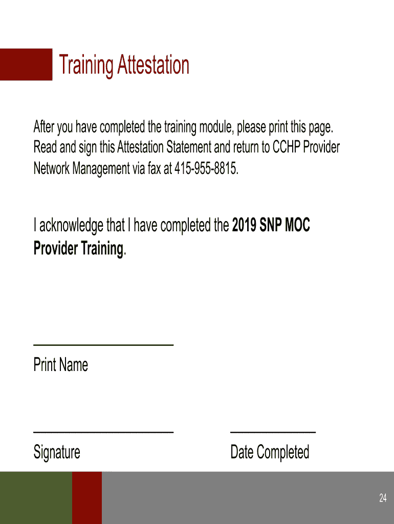 Training Attestation Form