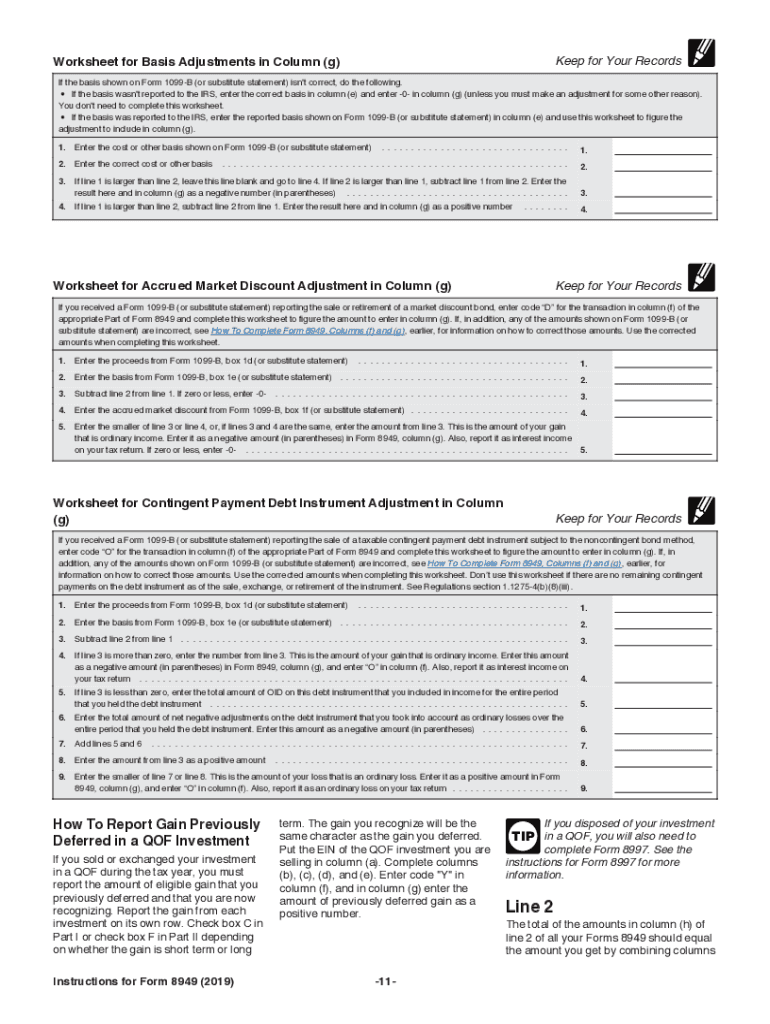 Form 8949 Instructions