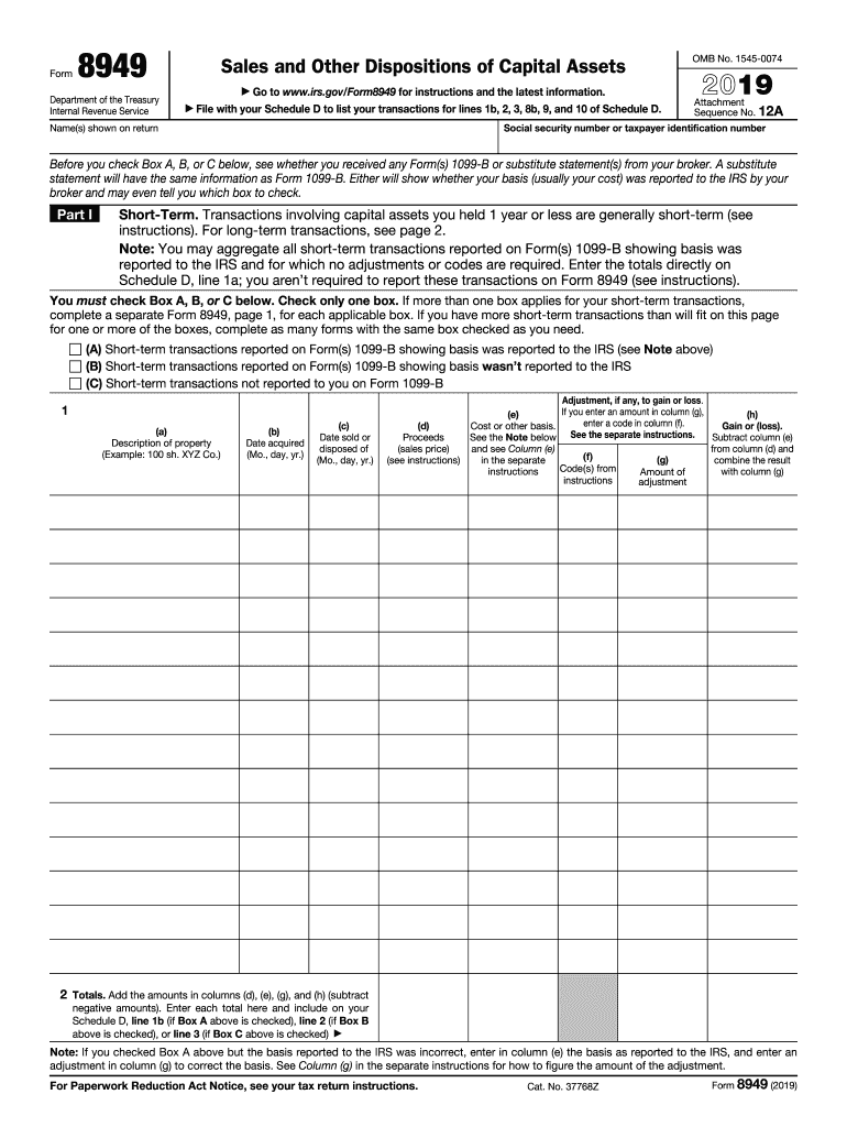 Irs Form 8949