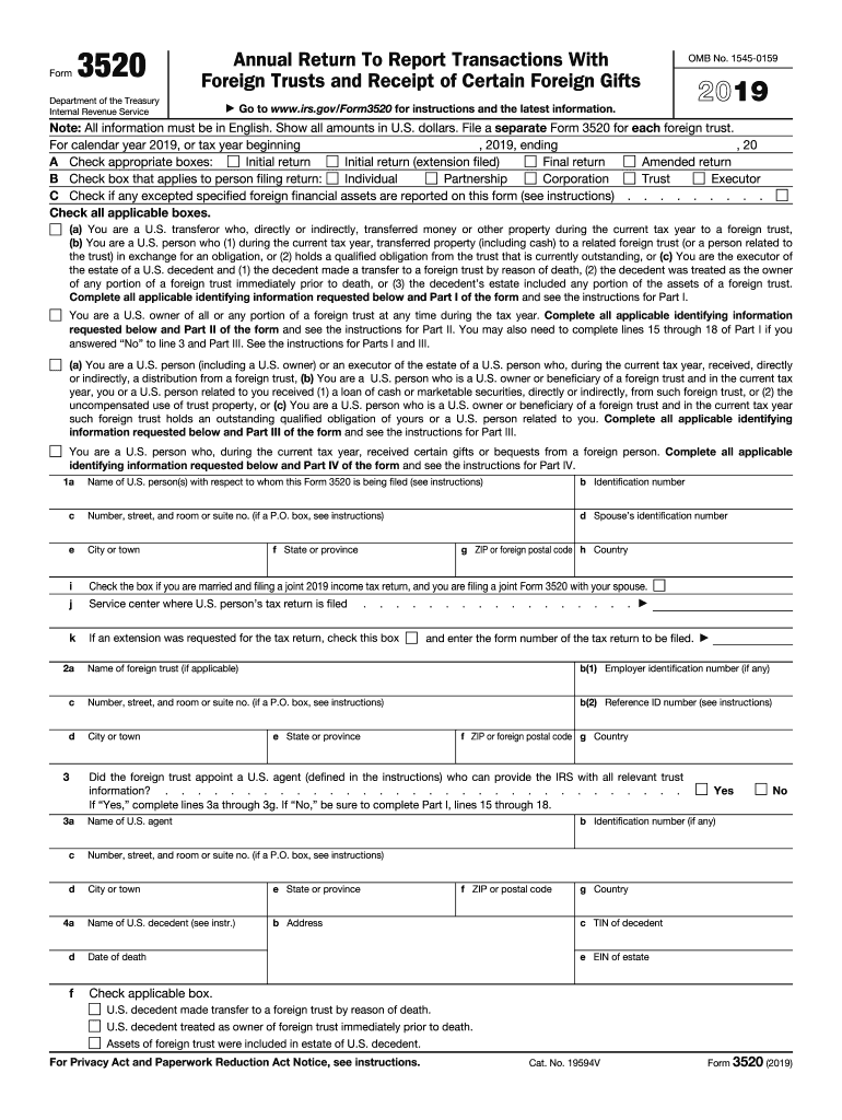 Irs Form 3520