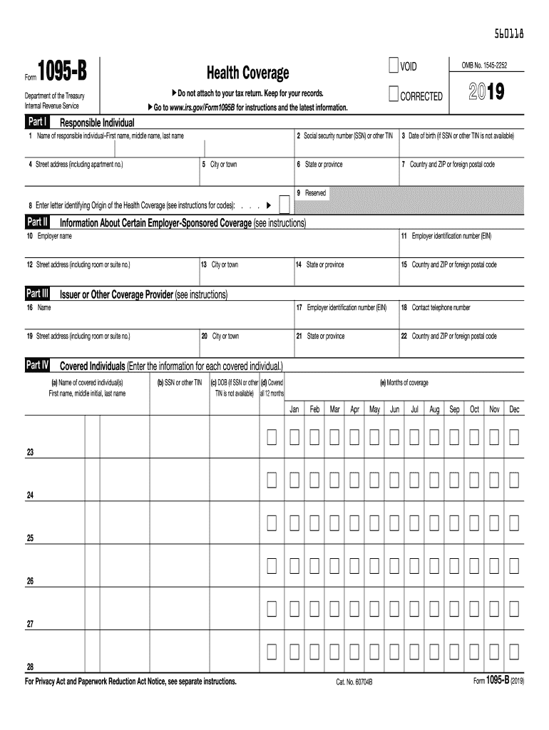 2019 1095-B form