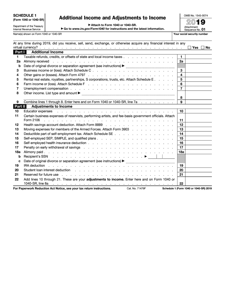 Schedule 1 Tax Form