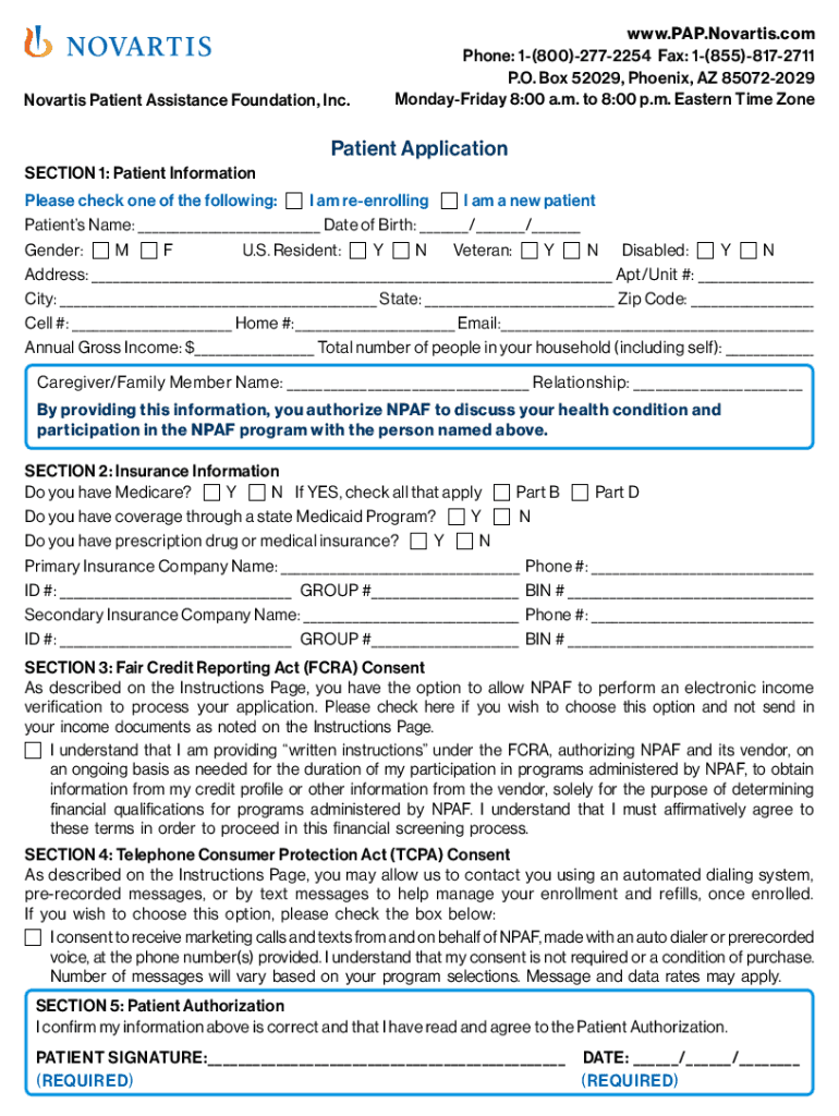 RxAssist NOVARTIS PHARMACEUTICALS CORPORATION Novartis  Form