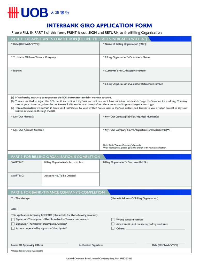 UOBInterbank Giro Form