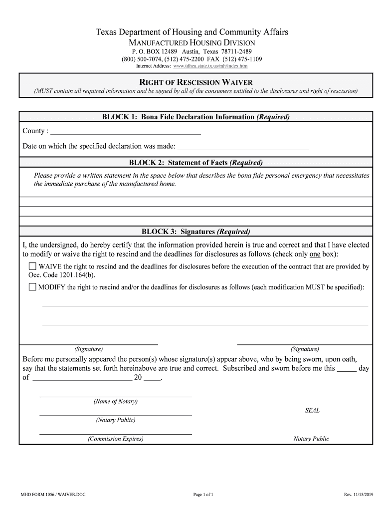 Multiple Application Loc Form M TDHCA