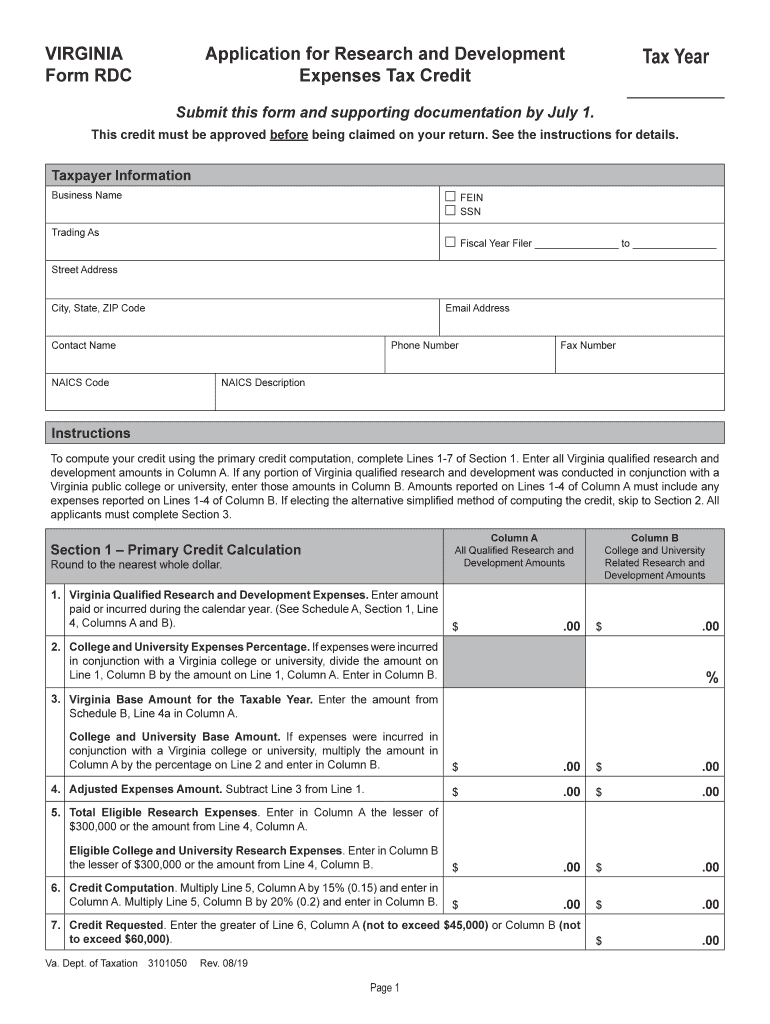 Virginia Form Rdc