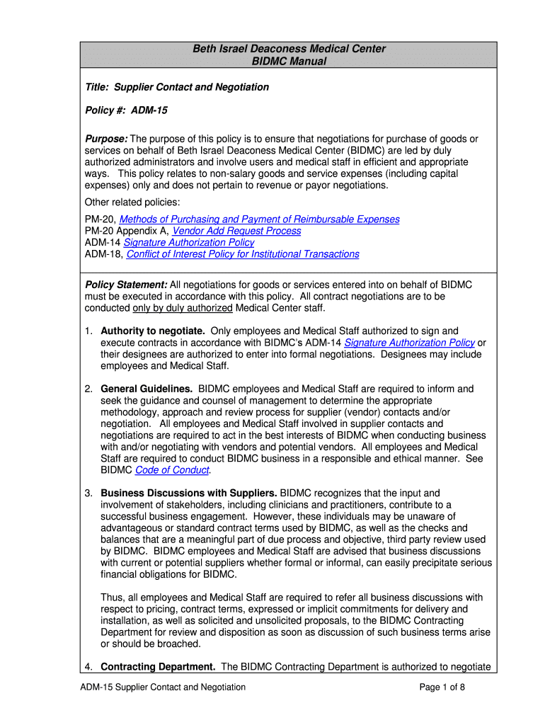 Title Supplier Contact and Negotiation  Form