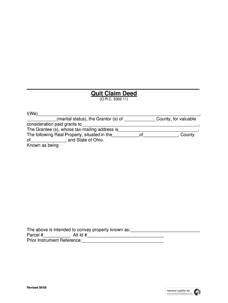  Quit Claim Deed Property 2009-2024