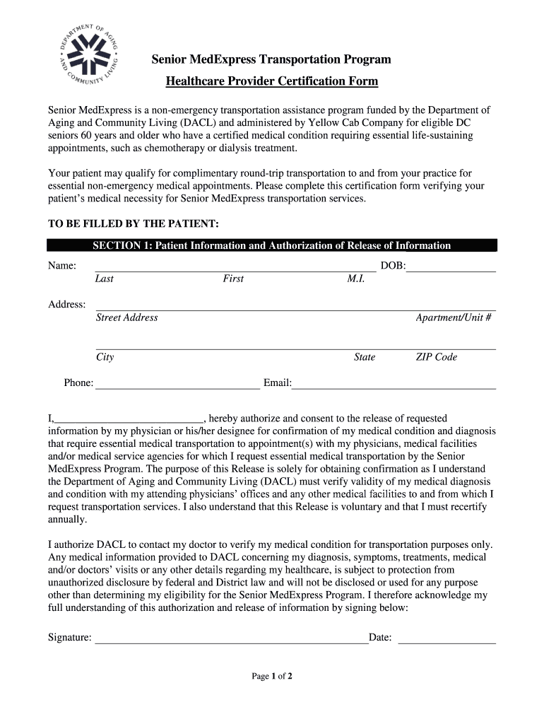 Senior Med Express  Form