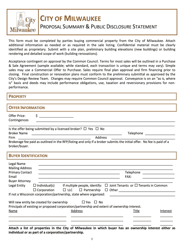 Public Wisconsin  Form