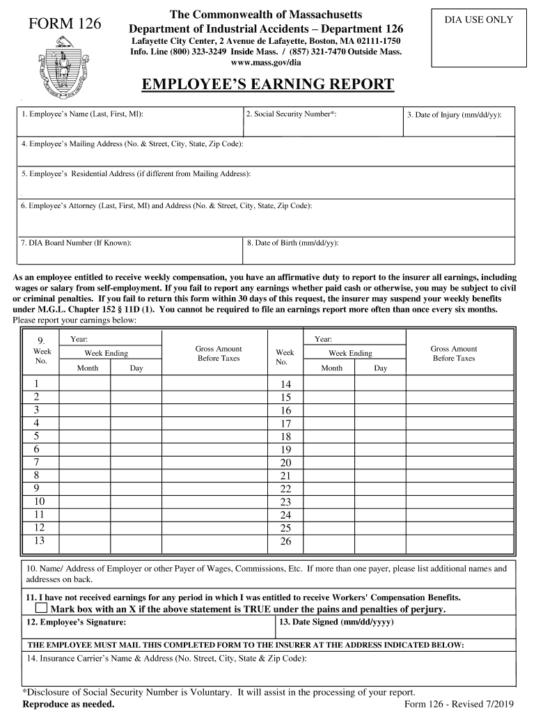  Department of Industrial Accidents Department 126 2019-2024