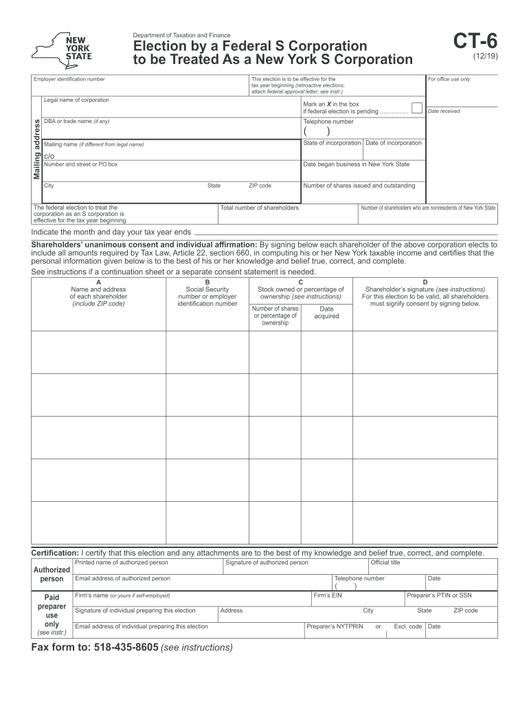  Nys Form Ct 6 2019