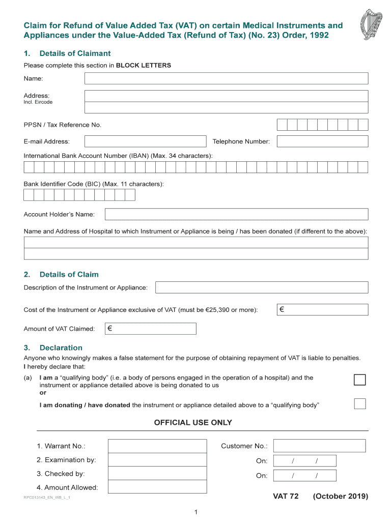  Vat 72 2019-2024